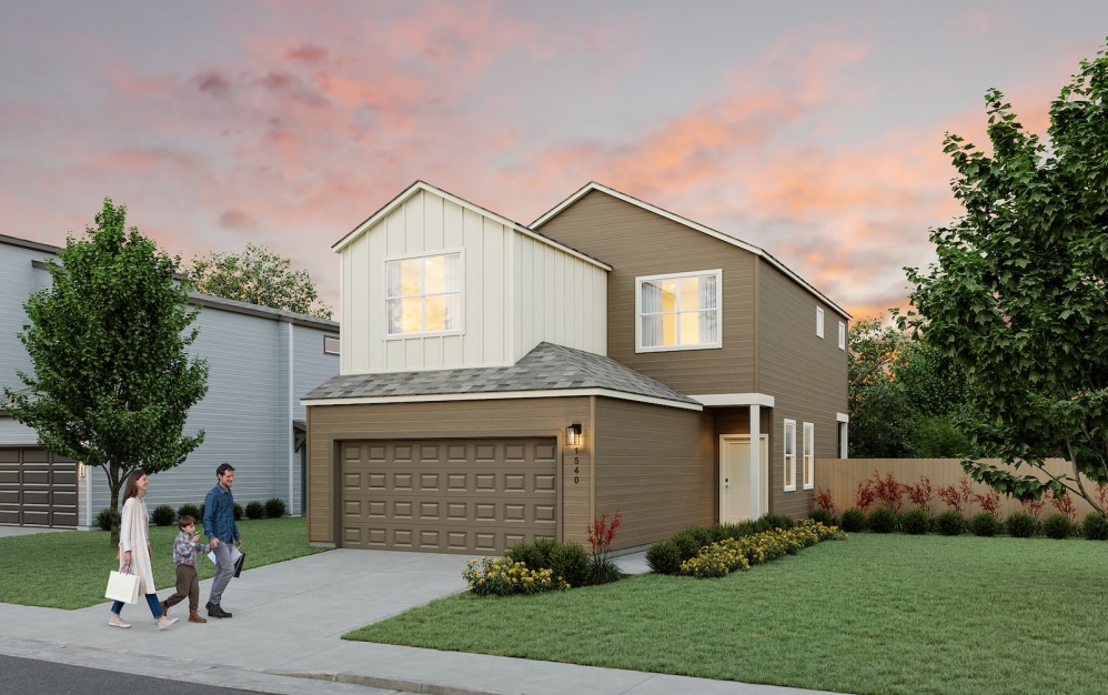 A2 - 3 bedroom floorplan layout with 2.5 bathrooms and 1547 square feet (Exterior 1)